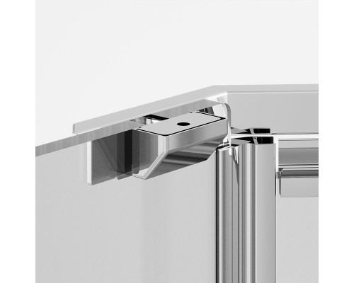 Душевой уголок Ambassador Ritz 100х100 112011203 профиль Черный стекло прозрачное