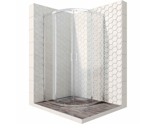 Душевой уголок Ambassador Kingston 80х80 14011106 профиль Хром стекло прозрачное