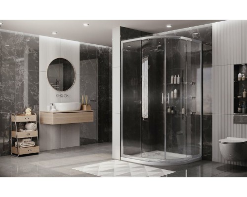 Душевой уголок Ambassador Kingston 80х80 14011106 профиль Хром стекло прозрачное