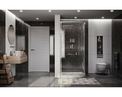 Душевой уголок Ambassador Kingston 80х80 14011106 профиль Хром стекло прозрачное