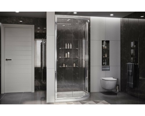 Душевой уголок Ambassador Kingston 80х80 14011106 профиль Хром стекло прозрачное