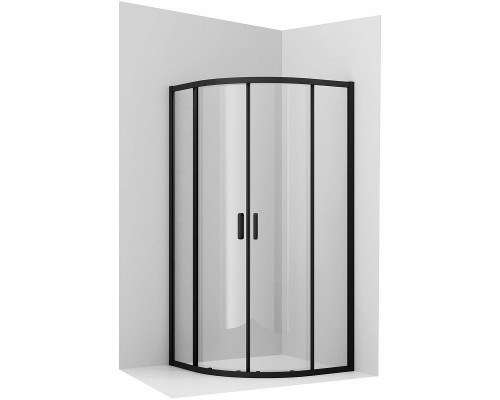 Душевой уголок Ambassador Kingston 100х100 14011205 профиль Черный стекло прозрачное