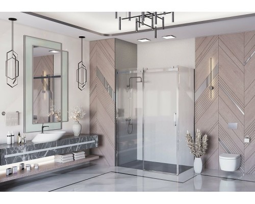 Душевой уголок Ambassador Benefit 140x100 19021103HX-100HX профиль Хром стекло прозрачное