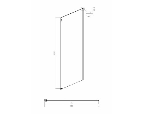 Душевой уголок Ambassador Benefit 160x80 19021105HX-80HX профиль Хром стекло прозрачное