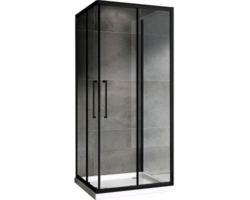 Душевой уголок Abber Schwarzer Diamant 80x80 AG02080BH-S80Bб профиль Черный стекло прозрачное