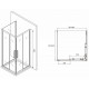 Душевой уголок Abber Schwarzer Diamant 80x80 AG02080BH-S80Bб профиль Черный стекло прозрачное