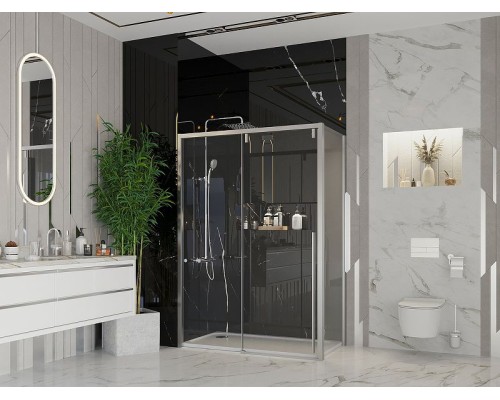 Душевой уголок Ambassador Intense 150x90 110021104IX-90IX профиль Хром стекло прозрачное