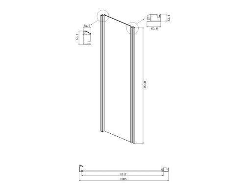 Душевой уголок Ambassador Intense 160x110 110021105IX-110IX профиль Хром стекло прозрачное