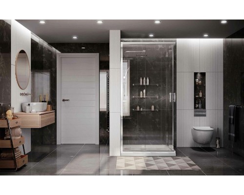 Душевой уголок Ambassador Kingston 80x80 14011119 профиль Хром стекло прозрачное