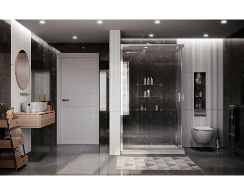 Душевой уголок Ambassador Kingston 120x90 14011122 профиль Хром стекло прозрачное