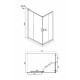 Душевой уголок Ambassador Kingston 120x90 14011122 профиль Хром стекло прозрачное