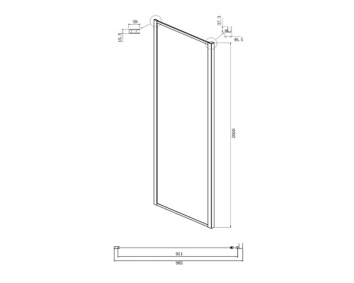 Душевой уголок Ambassador Elysium 80x100 111021102KX-100KX профиль Хром стекло прозрачное