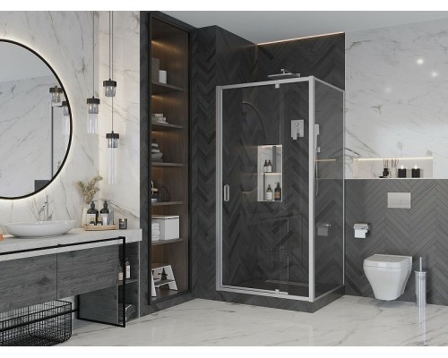 Душевой уголок Ambassador Elysium 100x90 111021104KX-90KX профиль Хром стекло прозрачное