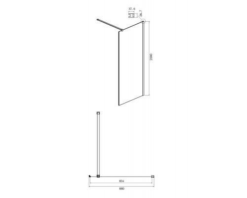 Душевой уголок Ambassador Elysium 80x90 111011109CX-90CX профиль Хром стекло прозрачное