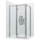 Душевой уголок Ambassador Royal 120x80 18015110-L профиль Хром стекло прозрачное с рисунком