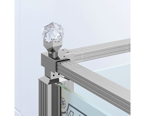 Душевой уголок Ambassador Royal 120x80 18015110-L профиль Хром стекло прозрачное с рисунком