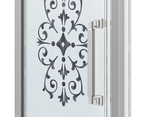 Душевой уголок Ambassador Royal 120x80 18015110-L профиль Хром стекло прозрачное с рисунком