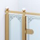Душевой уголок Ambassador Royal 120x80 18015310-L профиль Золото стекло прозрачное с рисунком