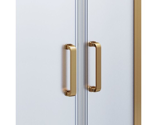 Душевой уголок Ambassador Royal 90x90 18015306 профиль Золото стекло белое с рисунком