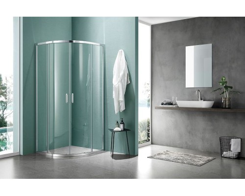 Душевой уголок Aquatek 80х80 AQNAA2142-80 профиль Хром стекло прозрачное