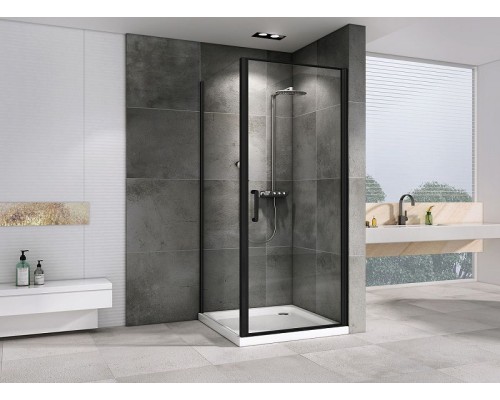 Душевой уголок Abber Sonnenstrand 90x85 AG04090B-S85B профиль Черный стекло прозрачное