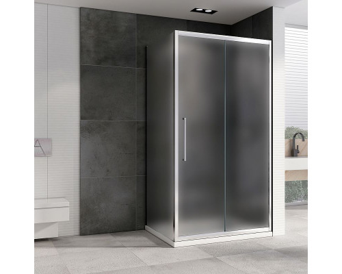 Душевой уголок Abber Schwarzer Diamant 150x80 AG30150MH-S80M профиль Хром стекло матовое