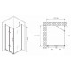Душевой уголок Abber Zart 80x100 AG08080P-S101 профиль Хром стекло прозрачное