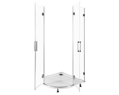 Душевой уголок Aquanet Beta NWD2242 100x100 радиальный профиль Хром стекло прозрачное