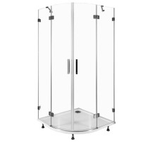 Душевой уголок Aquanet Beta NWD2242 100x100 радиальный профиль Хром стекло прозрачное