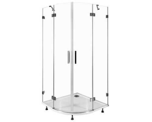 Душевой уголок Aquanet Beta NWD2242 100x100 радиальный профиль Хром стекло прозрачное