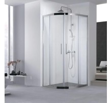 Душевой уголок Aquanet Delta NPE2142 100x100 радиальный профиль Хром, стекло прозрачное