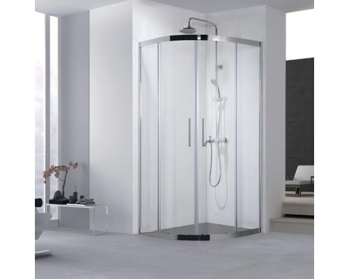 Душевой уголок Aquanet Delta NPE2142 100x100 радиальный профиль Хром, стекло прозрачное