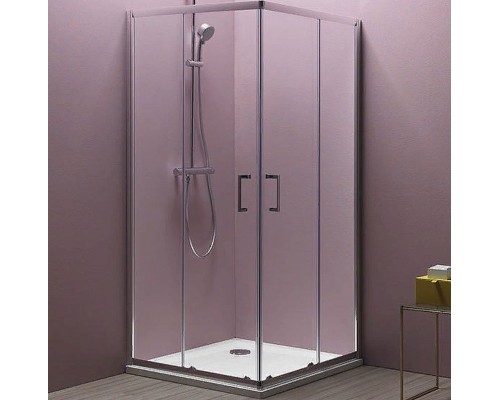 Душевой уголок Kolpa San Eco Quat TKK 80x80 538550 профиль Хром стекло прозрачное