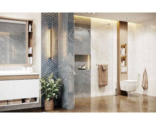 Душевая перегородка Ambassador Walk-in 90х200 15031101 профиль Хром стекло прозрачное