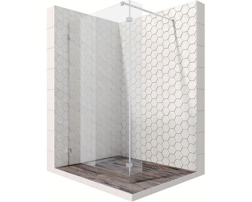 Душевая перегородка Ambassador Walk-in 100х200 15031106 профиль Хром стекло прозрачное