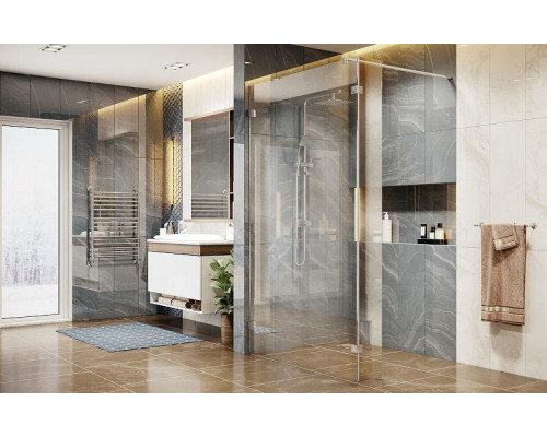 Душевая перегородка Ambassador Walk-in 100х200 15031106 профиль Хром стекло прозрачное