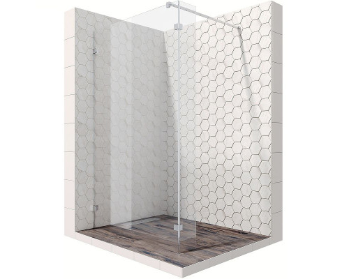 Душевая перегородка Ambassador Walk-in 110х200 15031107 профиль Хром стекло прозрачное