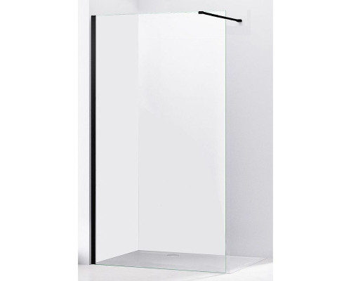 Душевая перегородка Abber AG61100B 100x200 профиль Черный стекло прозрачное