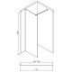 Душевая перегородка Abber AG61100B 100x200 профиль Черный стекло прозрачное