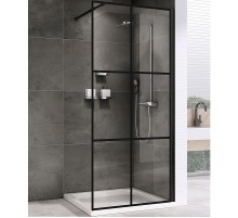 Душевая перегородка Abber Immer Offen 120 AG62120B профиль Черный стекло прозрачное