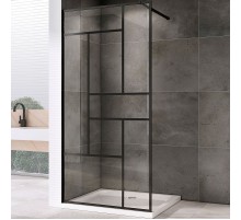 Душевая перегородка Abber Immer Offen 100 AG63100B профиль Черный стекло прозрачное