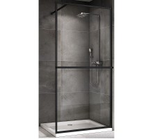 Душевая перегородка Abber Immer Offen 90 AG60090B профиль Черный стекло прозрачное