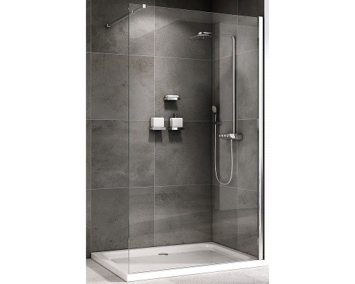 Душевая перегородка Abber Immer Offen 100 AG61100 профиль Хром стекло прозрачное