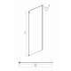 Душевая стенка Ambassador Benefit 100 100HX профиль Хром стекло прозрачное
