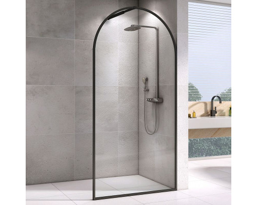 Душевая перегородка Abber Immer Offen 120 AG64120B8 профиль Черный стекло прозрачное
