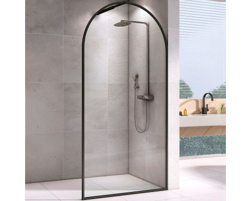Душевая перегородка Abber Immer Offen 120 AG64120B8 профиль Черный стекло прозрачное