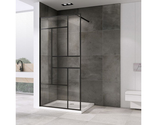 Душевая перегородка Abber Immer Offen 120 AG63120B8 профиль Черный стекло прозрачное