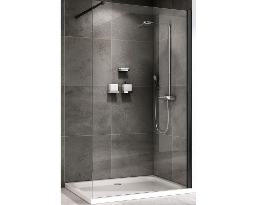 Душевая перегородка Abber Immer Offen 100 AG61100B8 профиль Черный стекло прозрачное