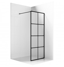 Душевая перегородка Ambassador Walk-in 80х200 15031242 профиль Черный стекло прозрачное