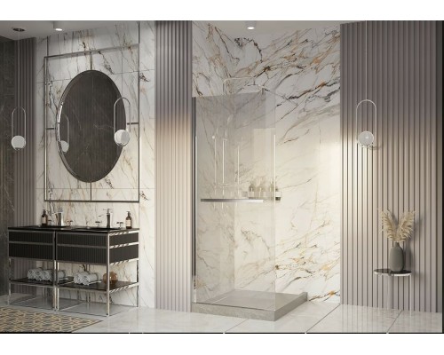 Душевая перегородка Ambassador Walk-in 100х200 15031135 профиль Хром стекло прозрачное